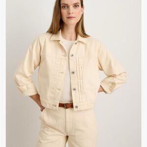 Alex Mill Cream Recycled Denim Trucker Jacket